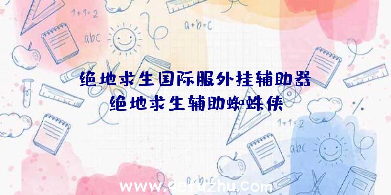 「绝地求生国际服外挂辅助器」|绝地求生辅助蜘蛛侠